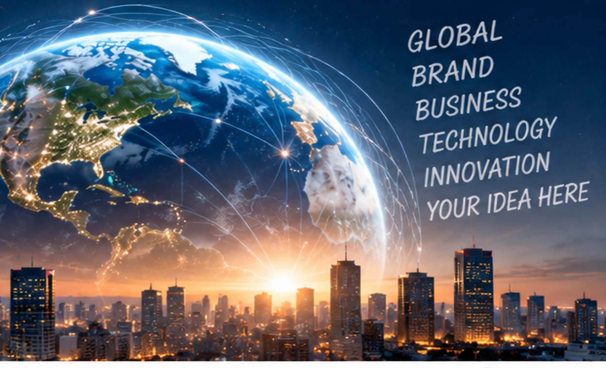 Global city and connected world technology scene